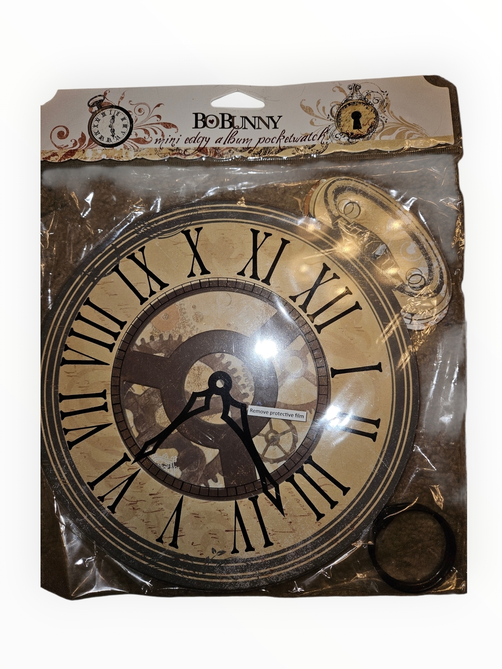 BoBunny Mini Edgy Pocket Watch/Stopwatch Album New in package